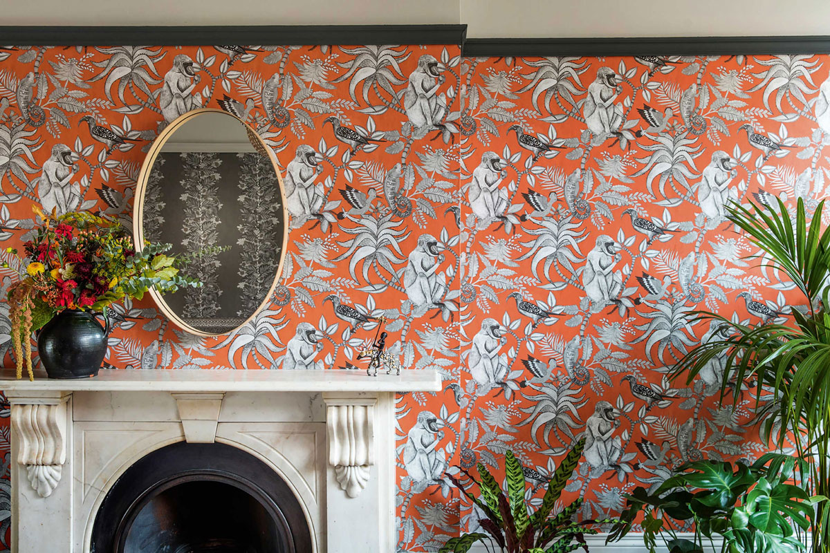 Tapete Savuti - Orange/ Charcoal