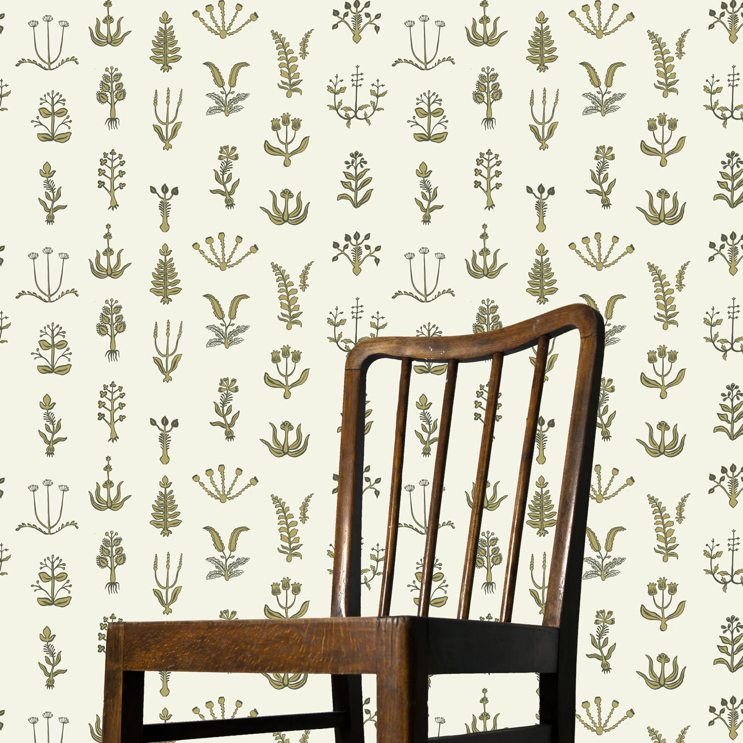 Tapete Floral Spot - Chaingate Green/ Meadow/ Ringhill White