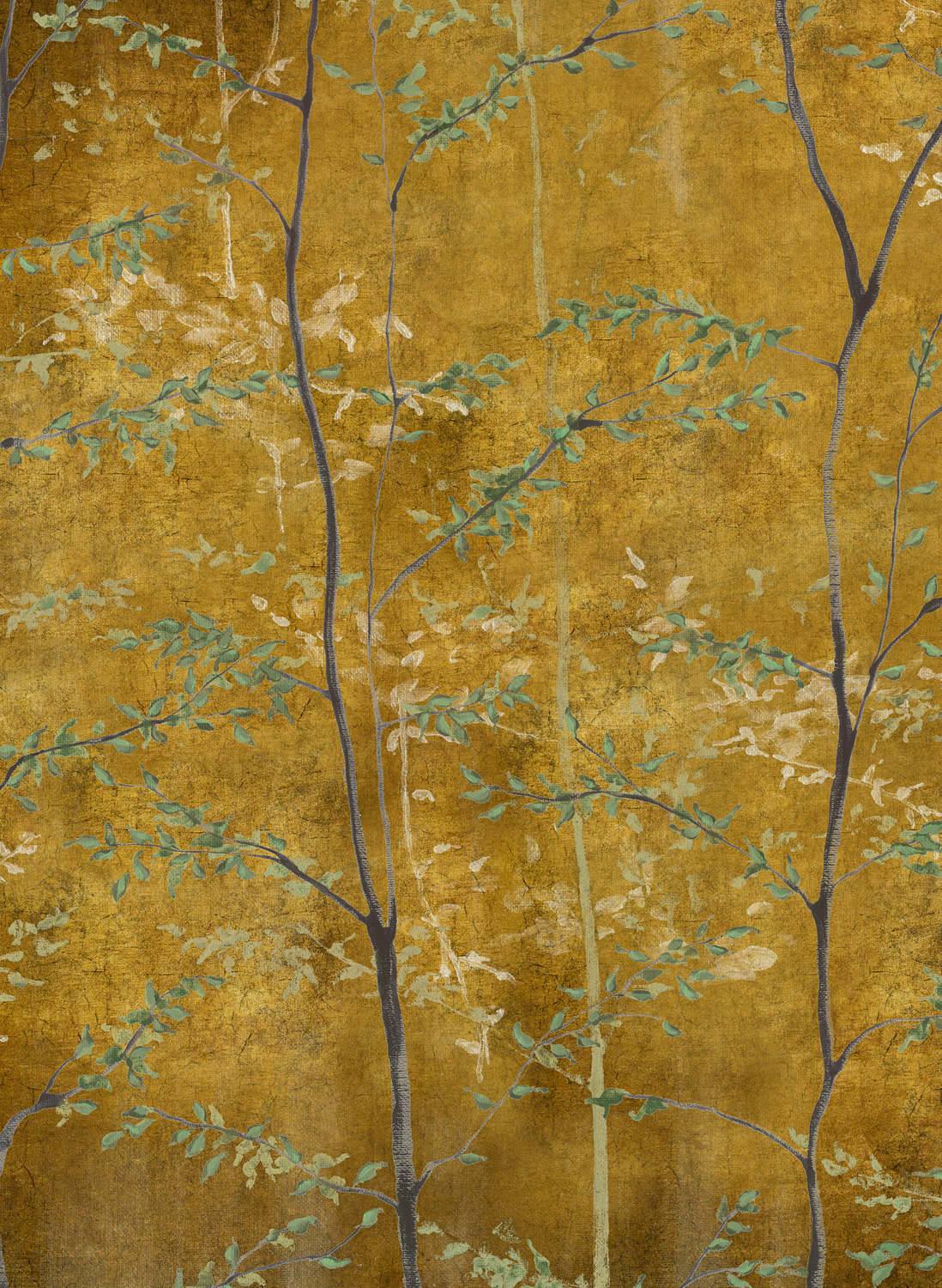 Wandbild Woods - Oro/Gold