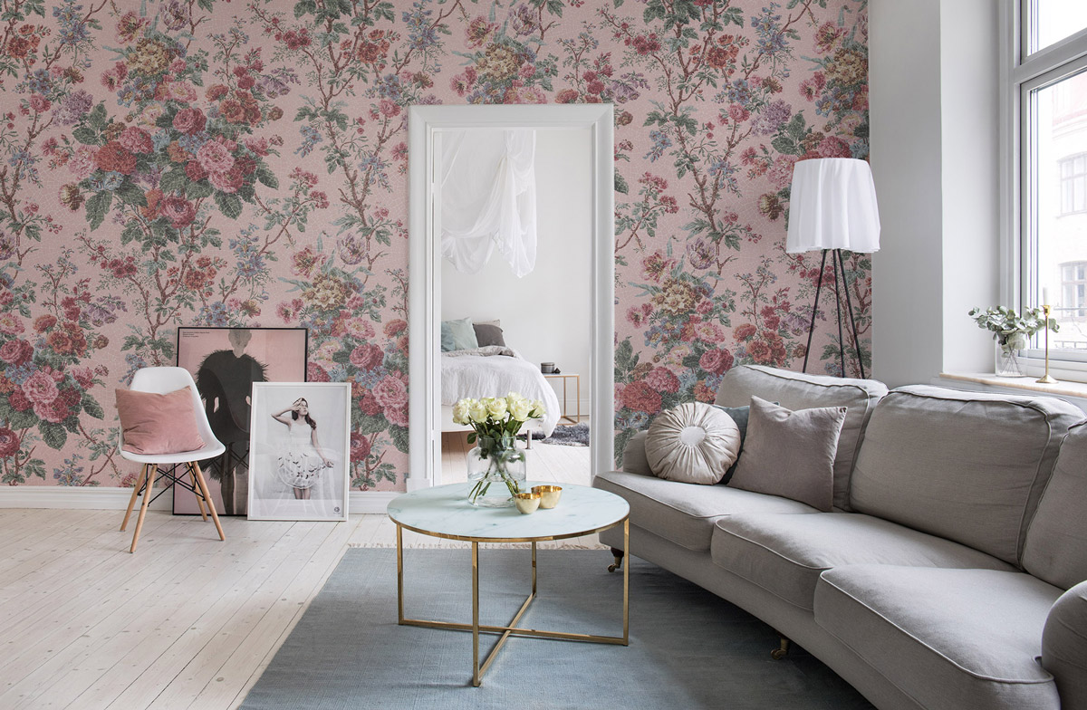Wandbild Porcelain - Pink