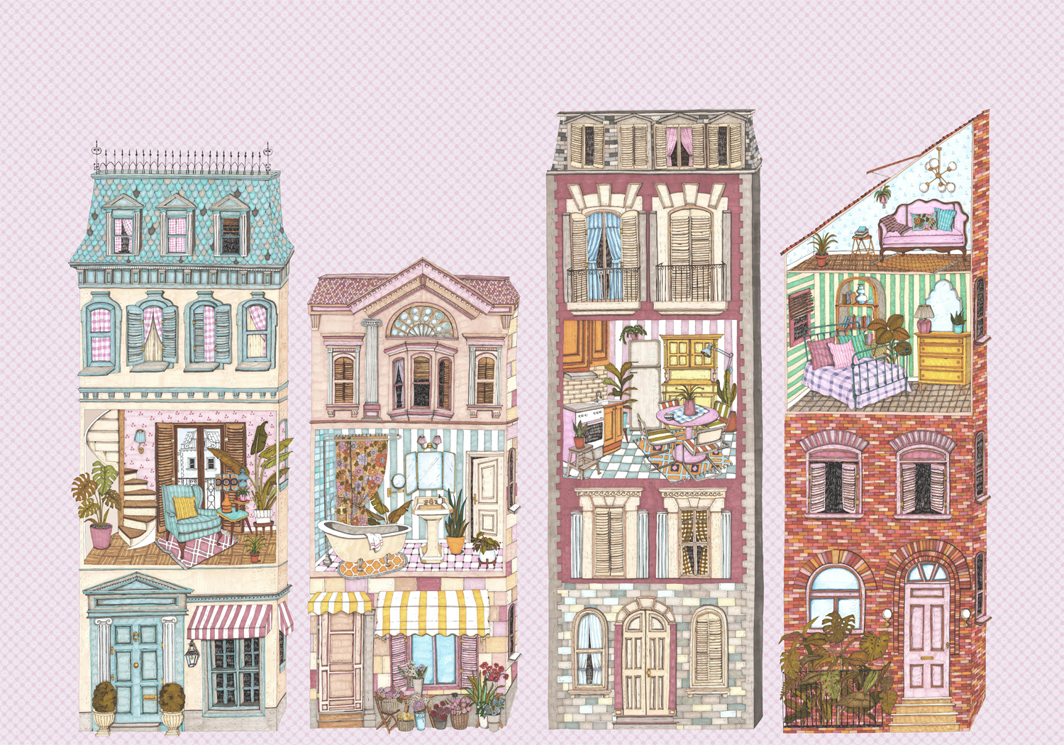 Wandbild Dolls House - Pinky
