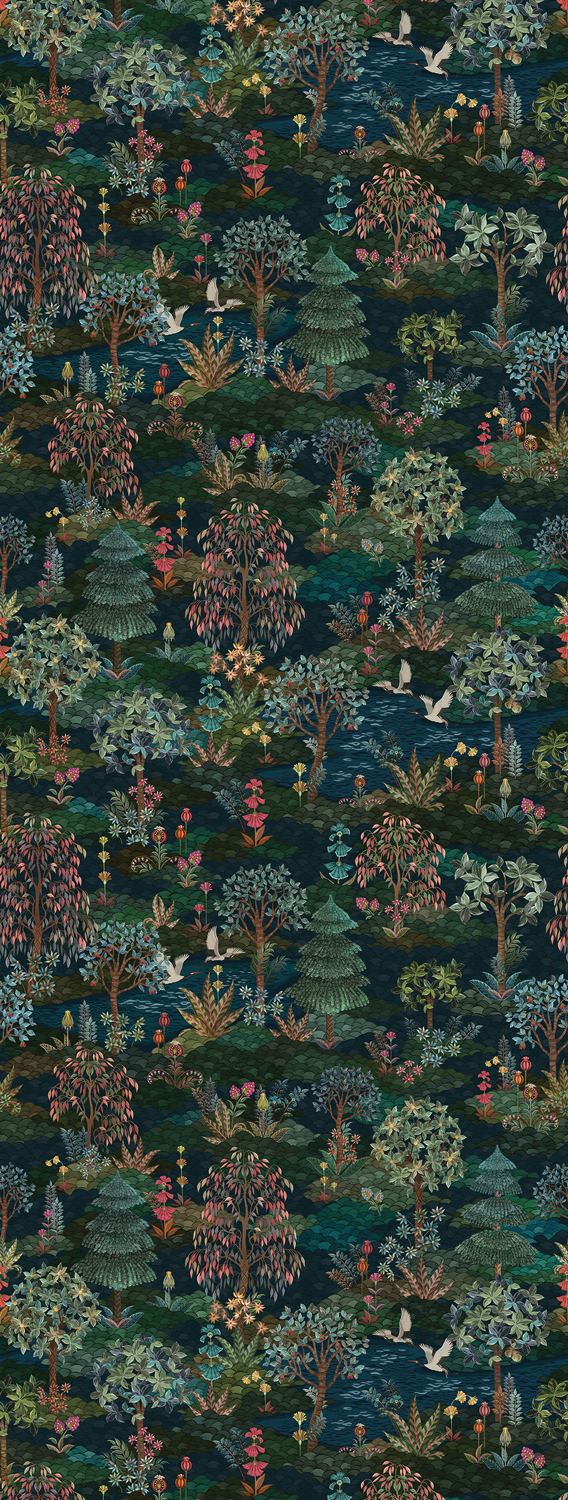 Tapete Pip Garden - Dark Blue