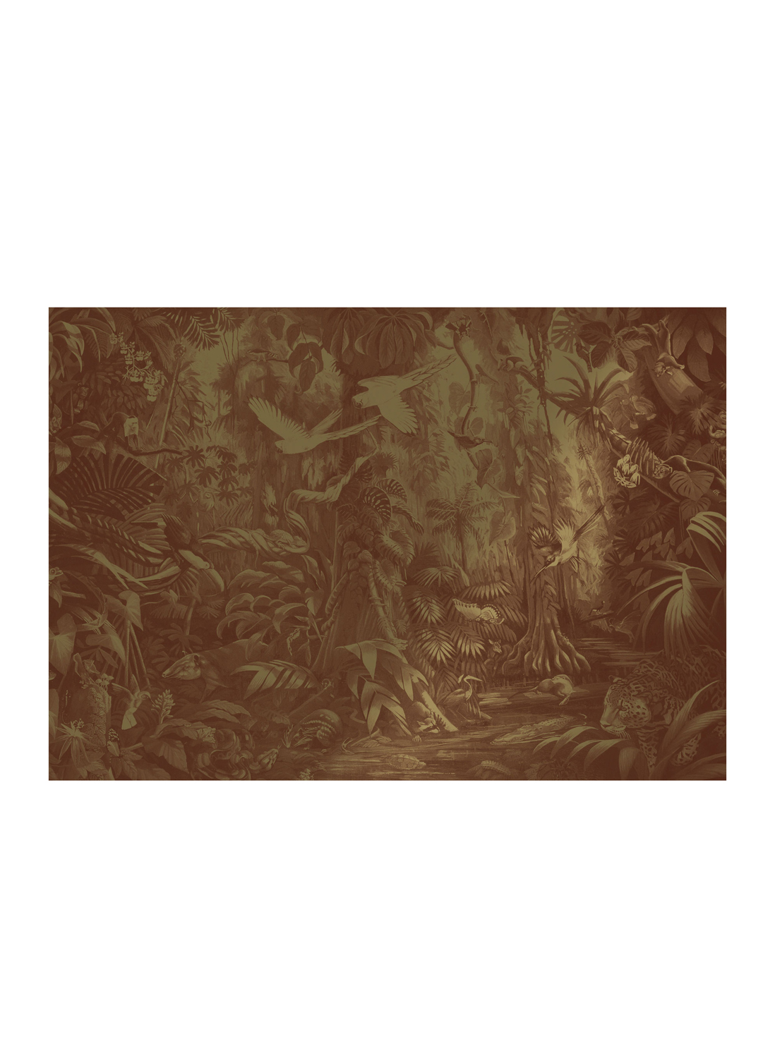 Wandbild Tropical Landscapes Gold 3 - XL