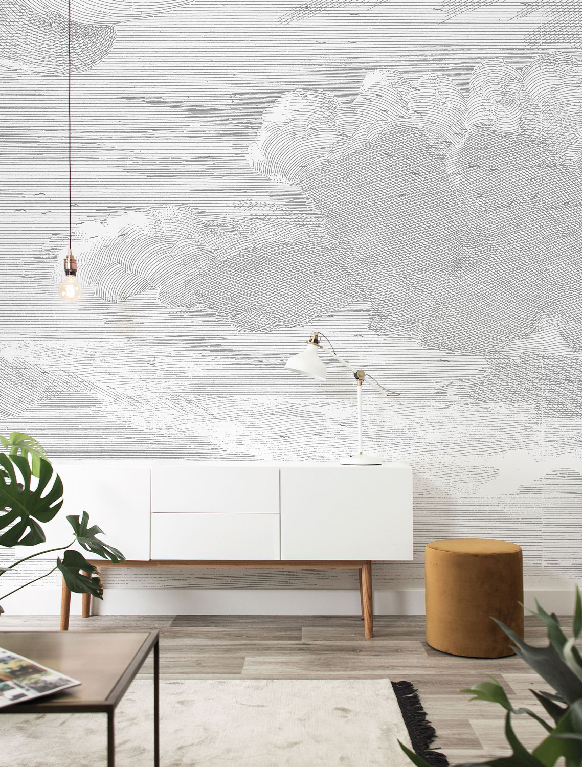 Wandbild Engraved Clouds 1 - XL
