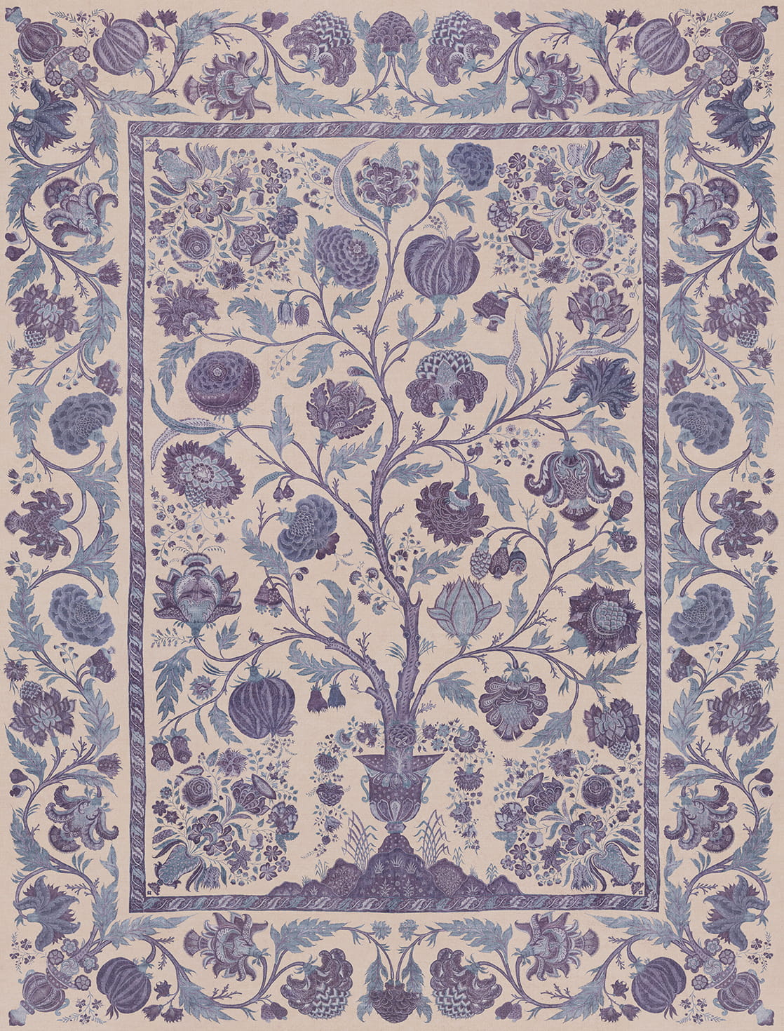 Wandbild Tree of Life - Indigo