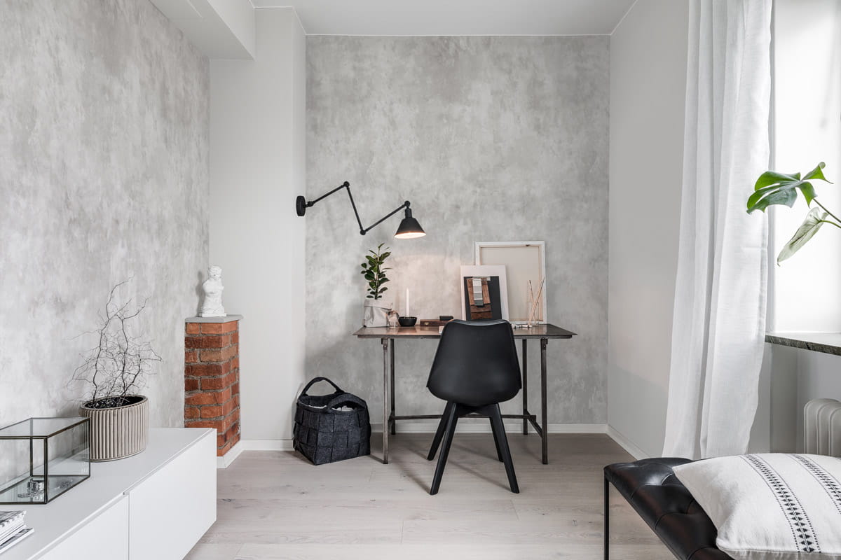 Wandbild Fresco Wall - Grey