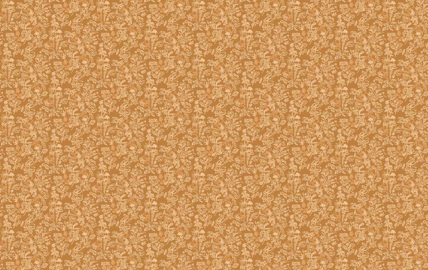 Tapete Crazy Flowers - Ocher