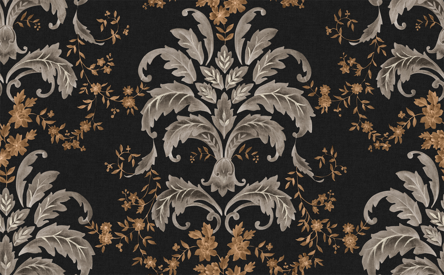 Stoff French Damask - Onyx