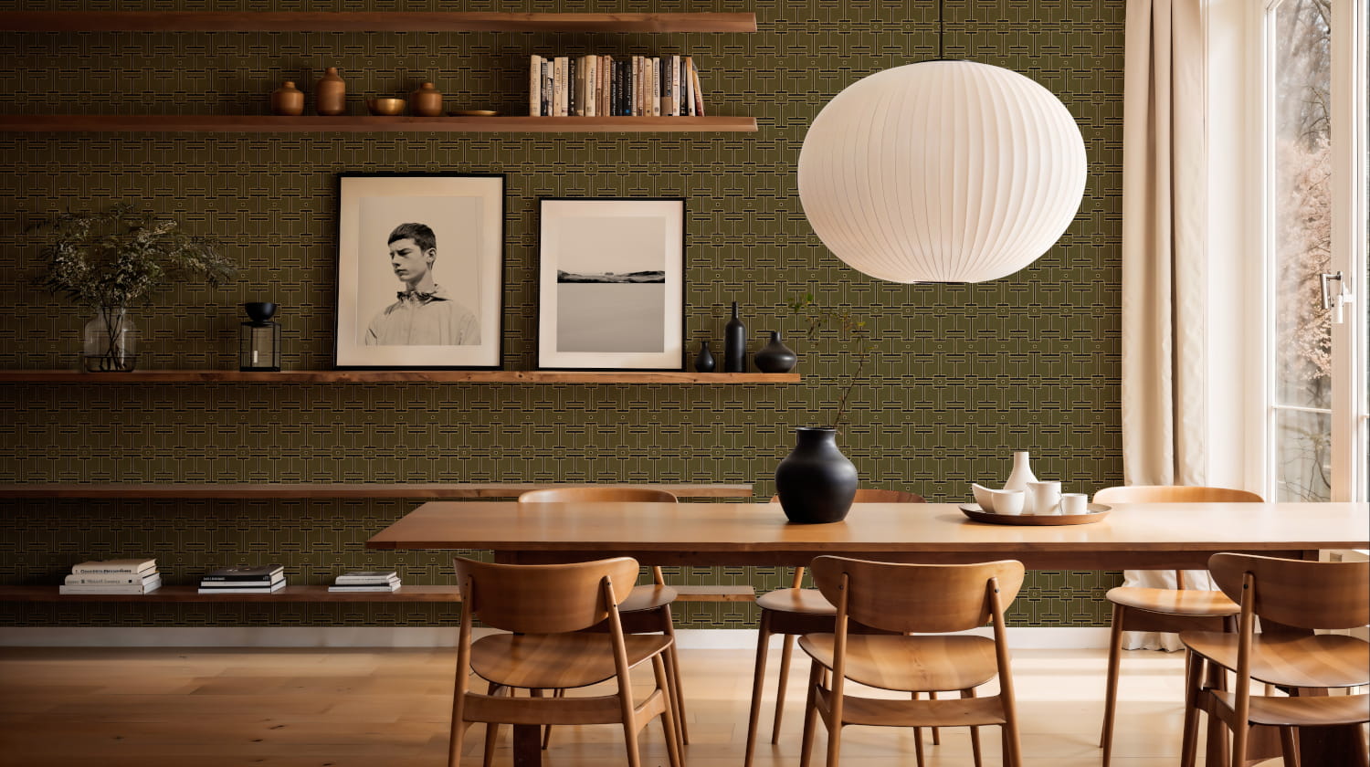 Tapete Grid - Olive