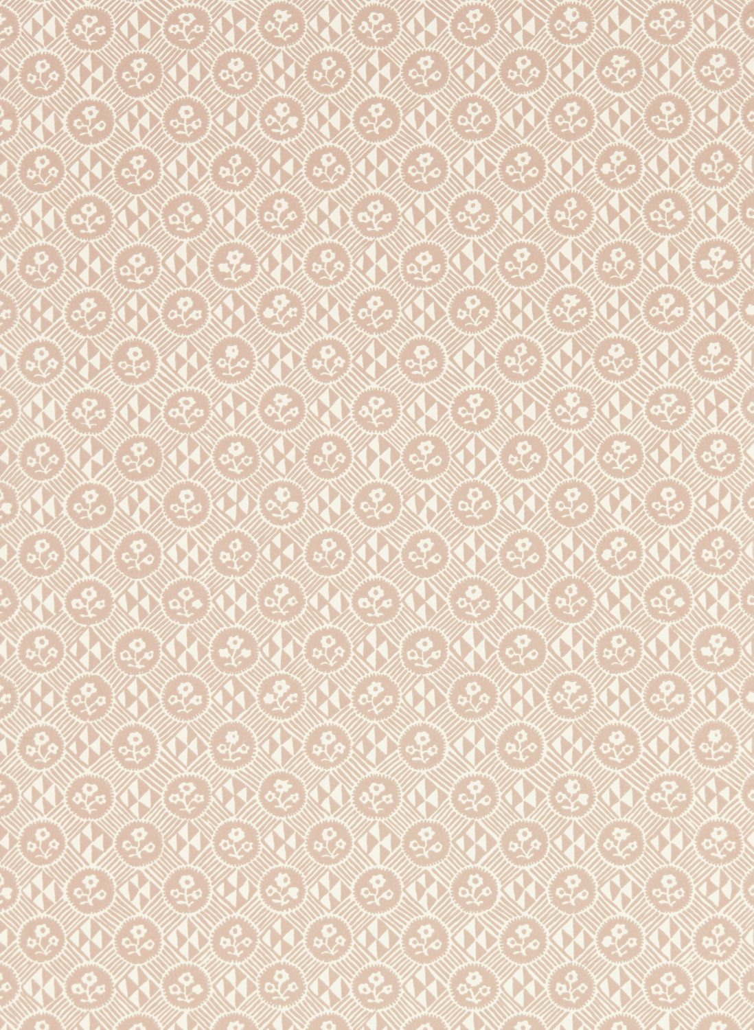 Tapete Diamonds & Flowers - Tuscan Pink