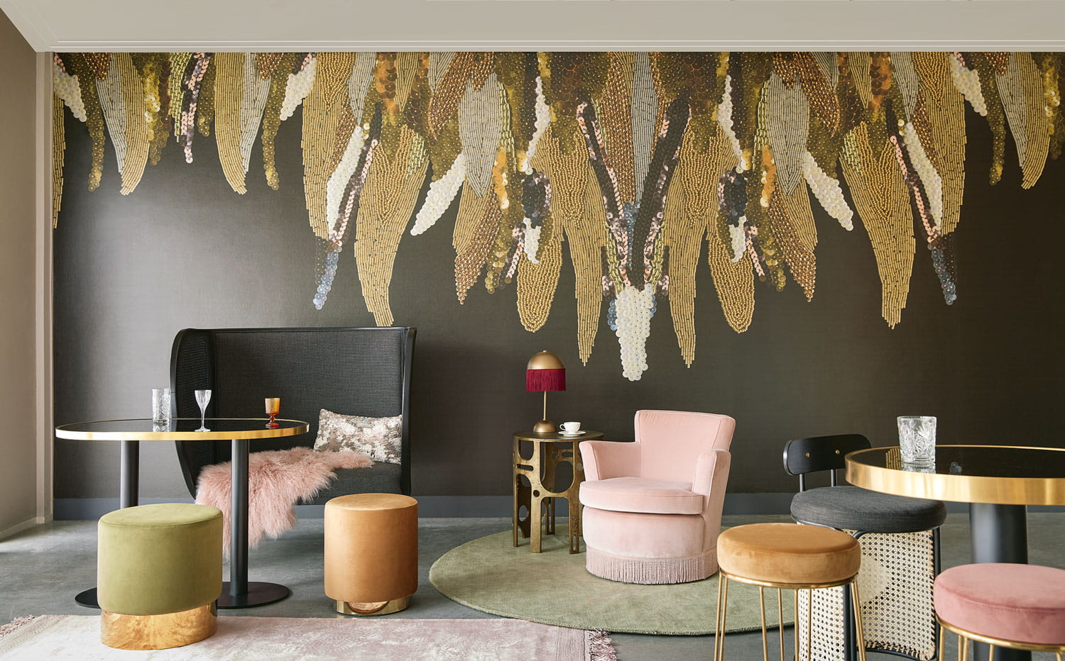 Wandbild Fancy Feather - Black