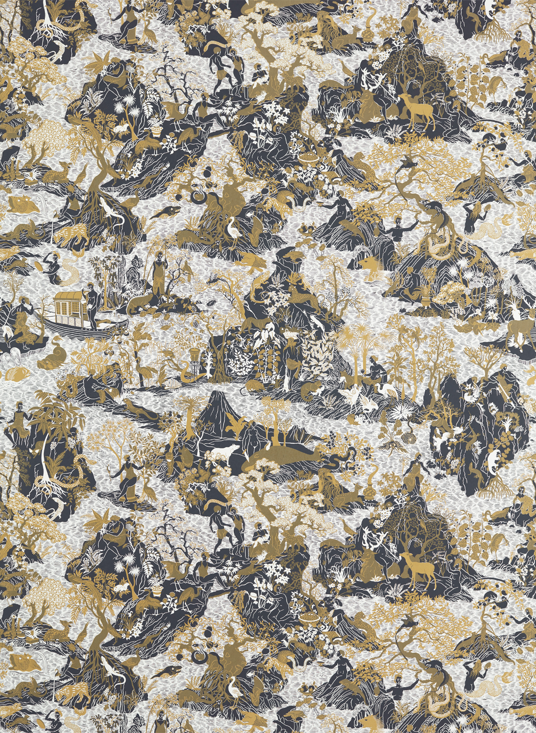 Tapete Avalonis - Vine Black/ Gold