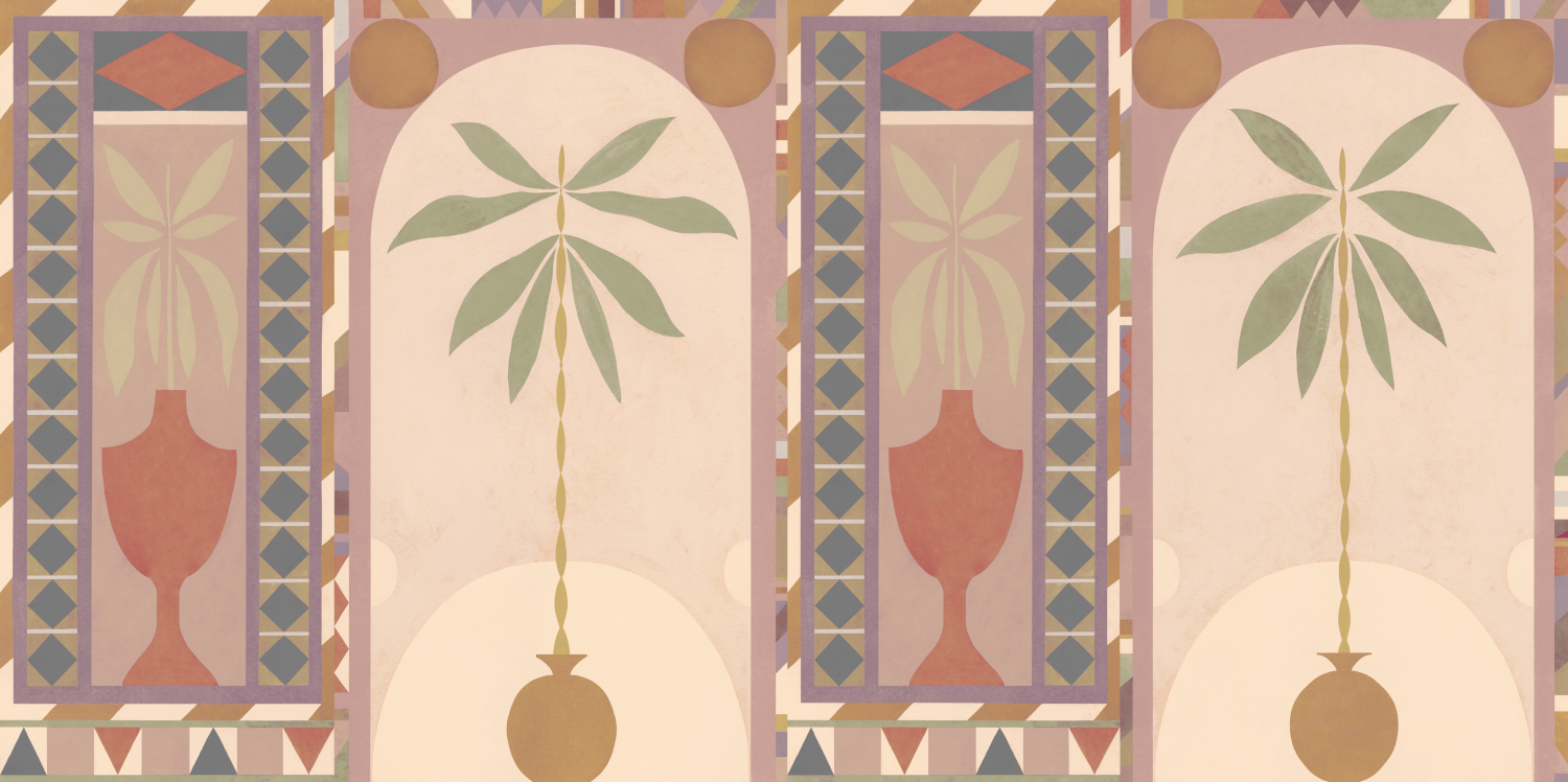 Wandbild Jungle Arches - Pink