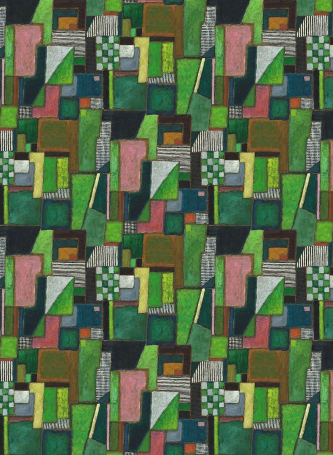 Tapete Raku Patchwork - Emerald
