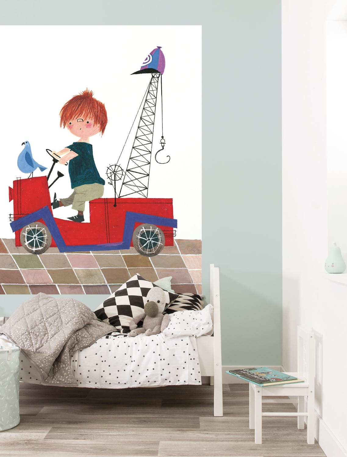 Wandbild Red Tow Truck - Multicolor – 1.425m Breite