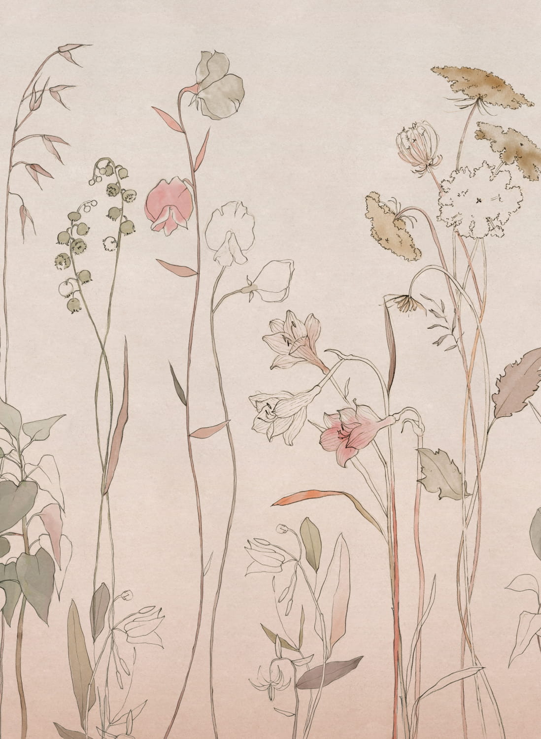 Wandbild Countryside - Pink