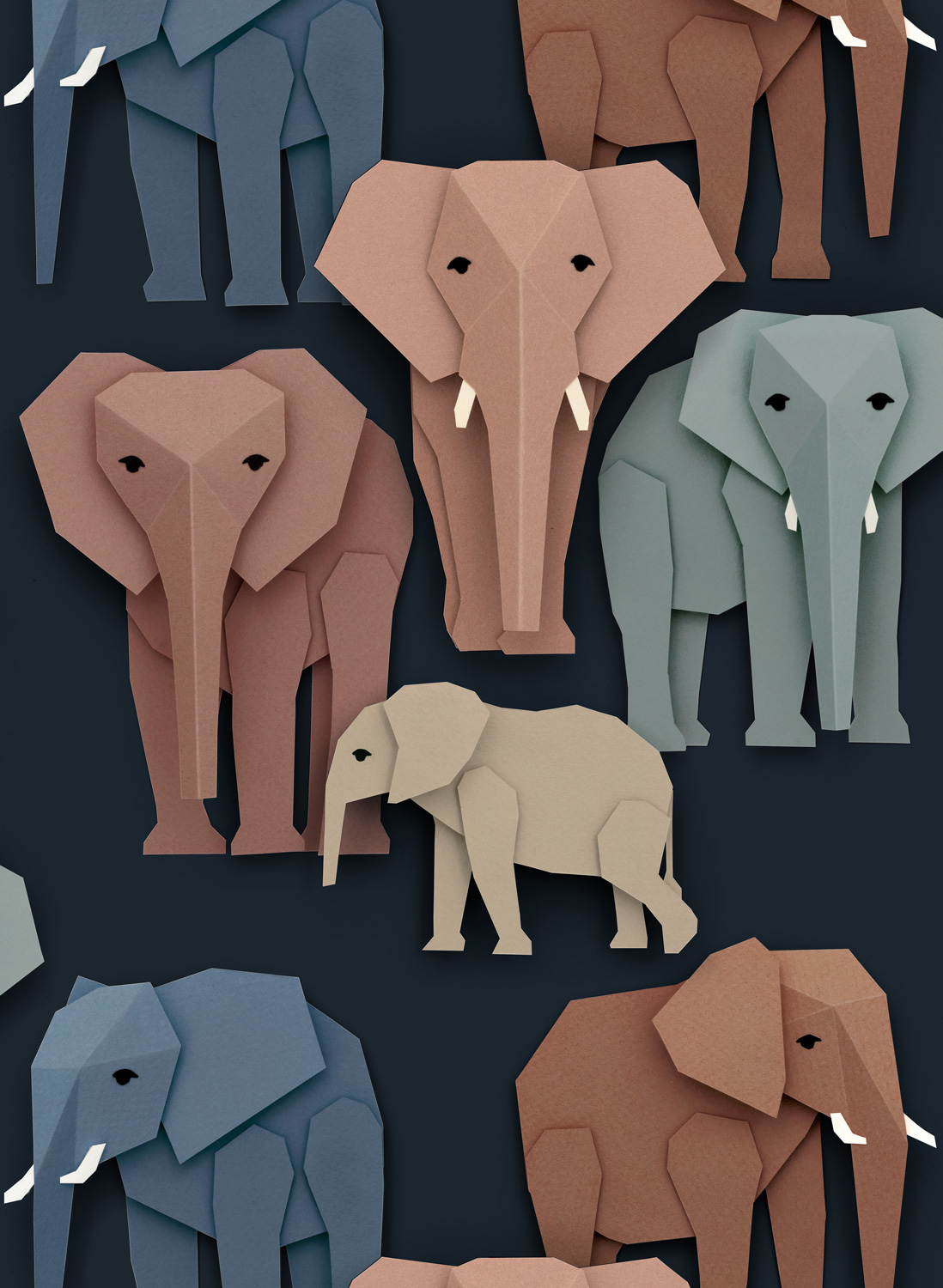 Papier peint Elephant - Elephant