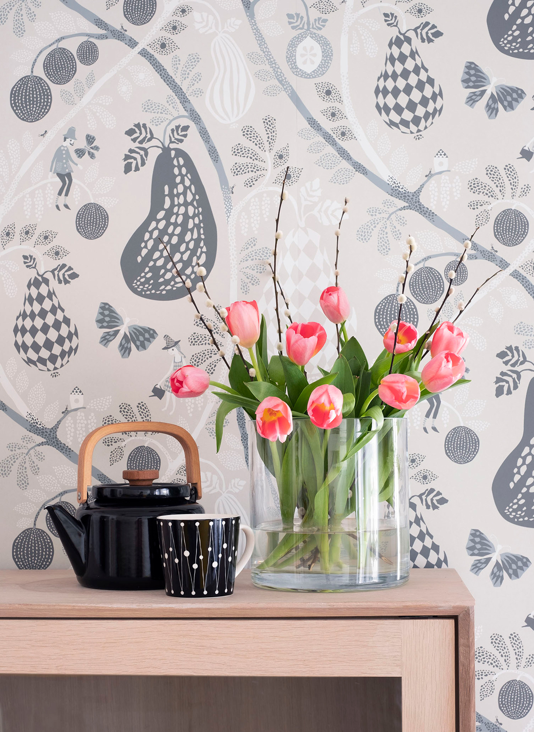 Tapete Fruit Garden - Mid Grey