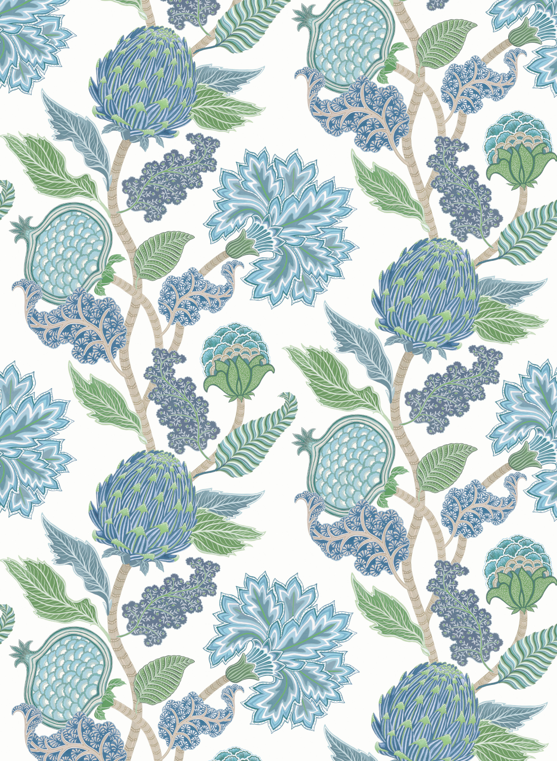 Tapete Cynara - Denim/ Apple