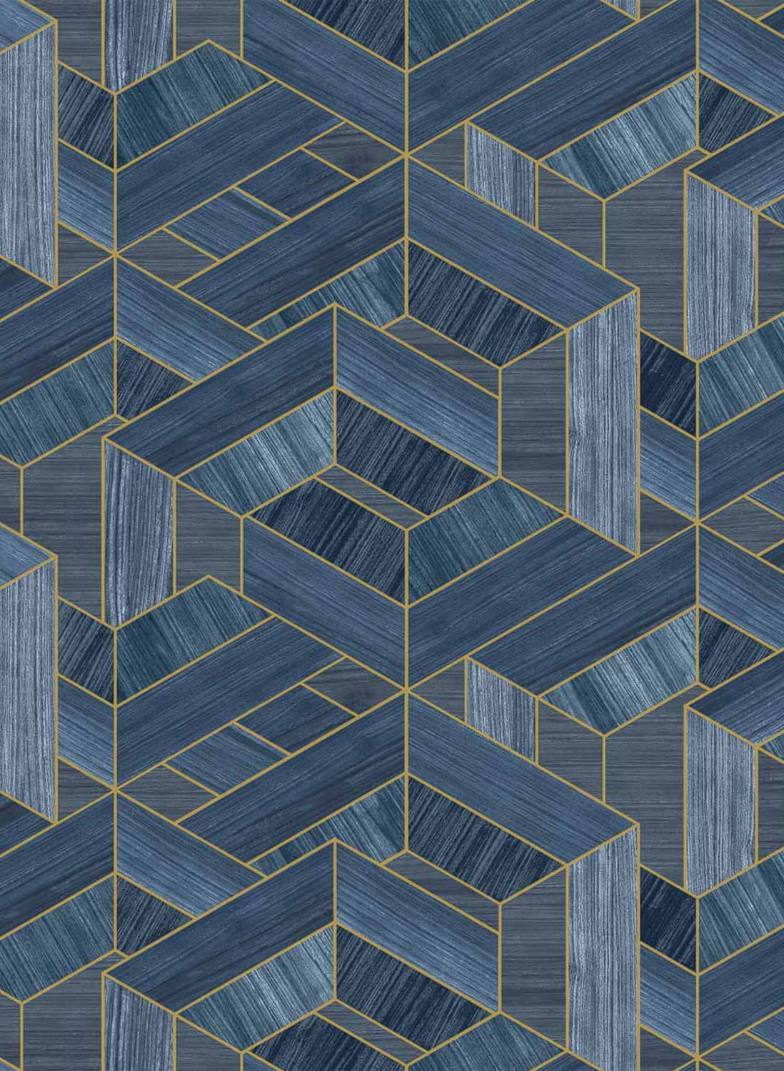 Tapete Hexagon - Ocean