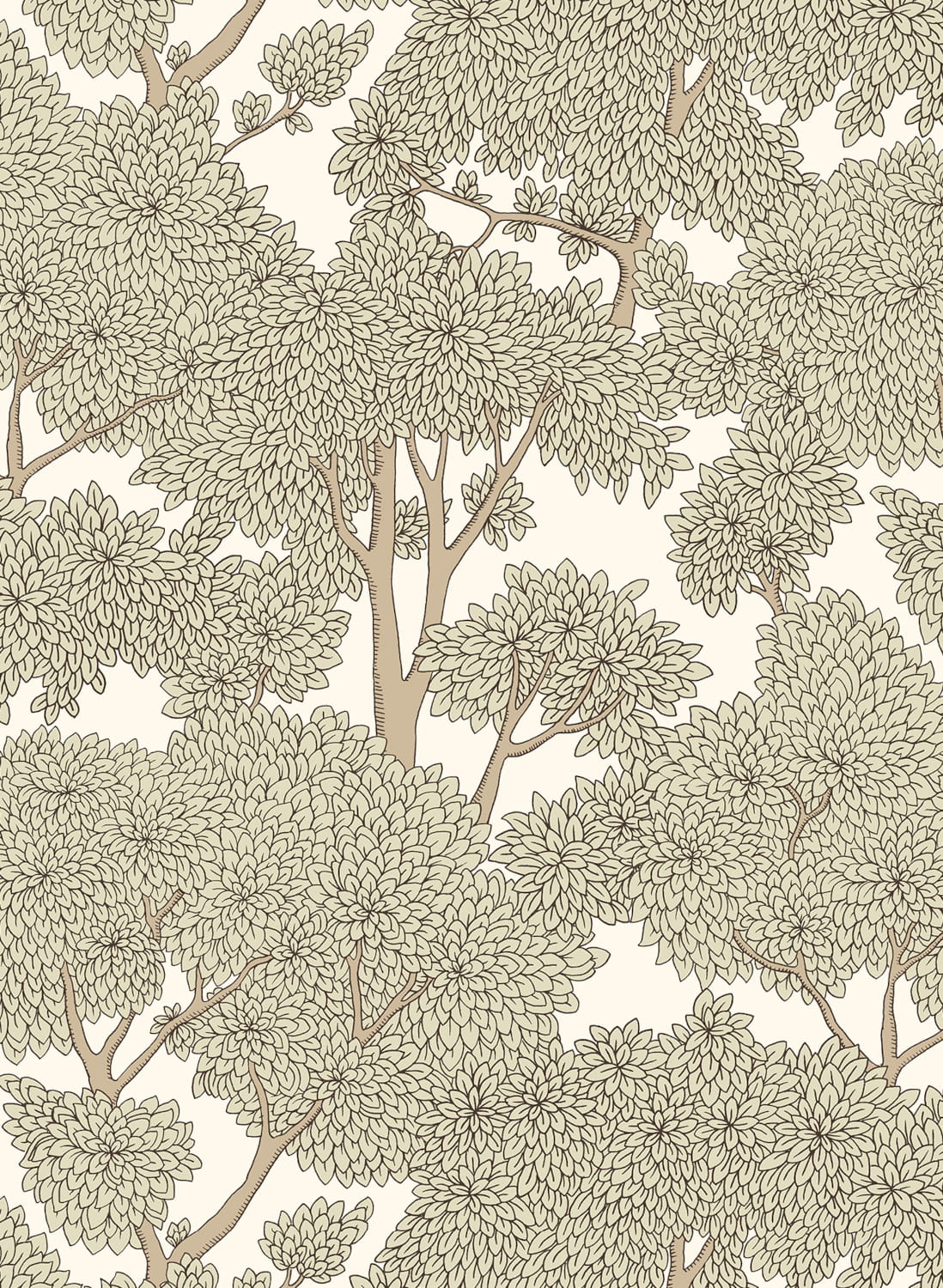 Tapete Stockend Woods - Cotswold White/ Maitland Green