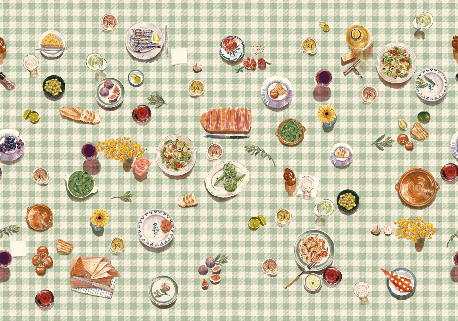 Wandbild Tapeo - Vichy