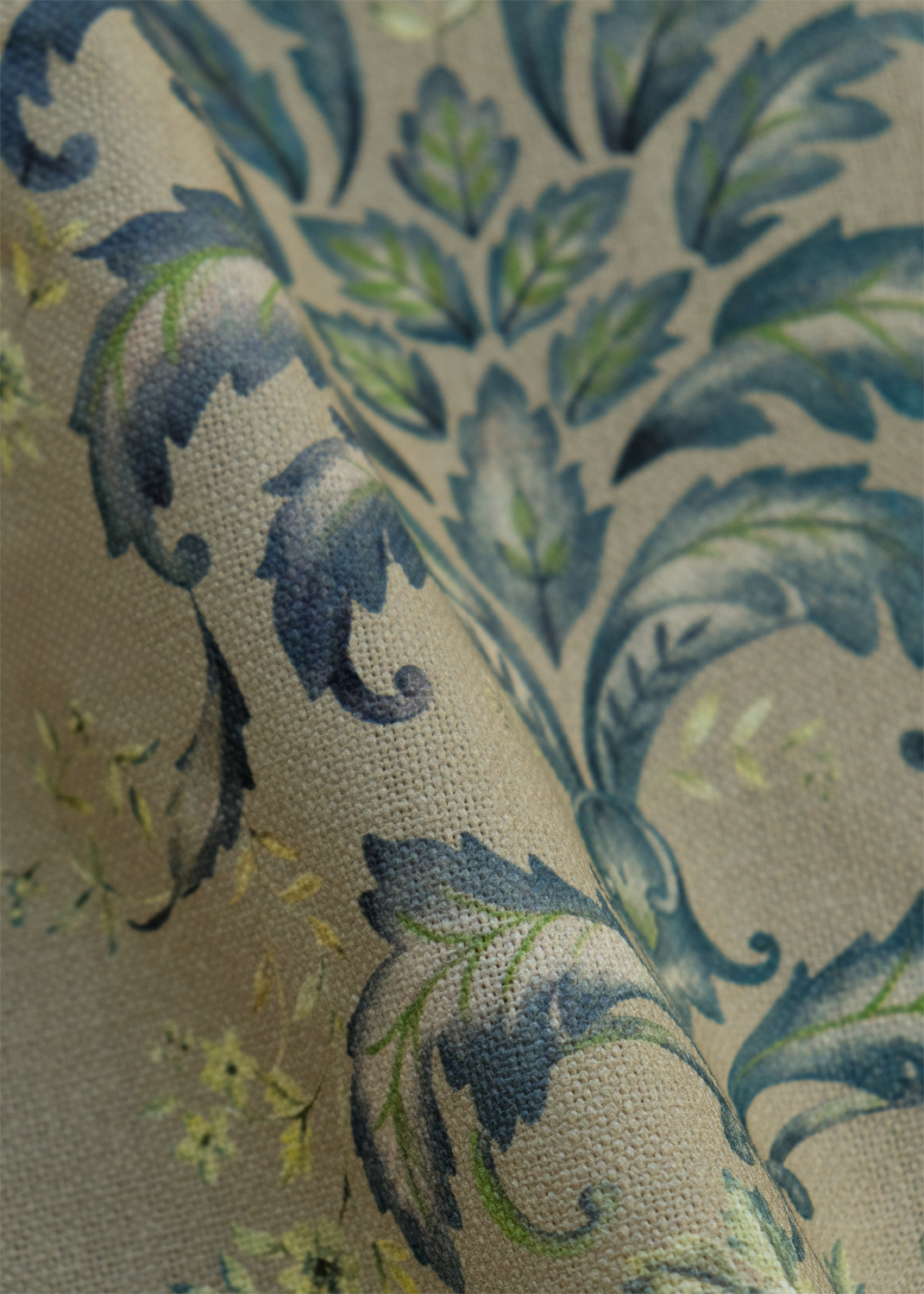 Stoff French Damask - Sapphire