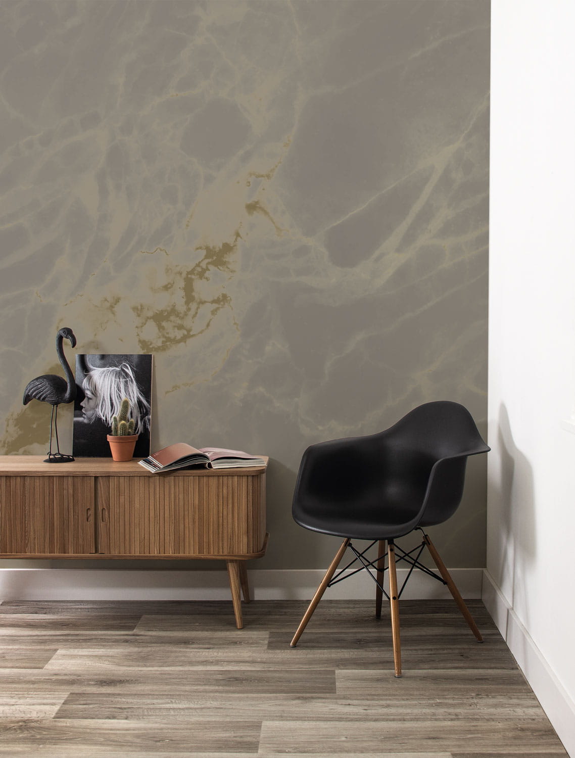 Wandbild Golden Marble Gold 8 - M