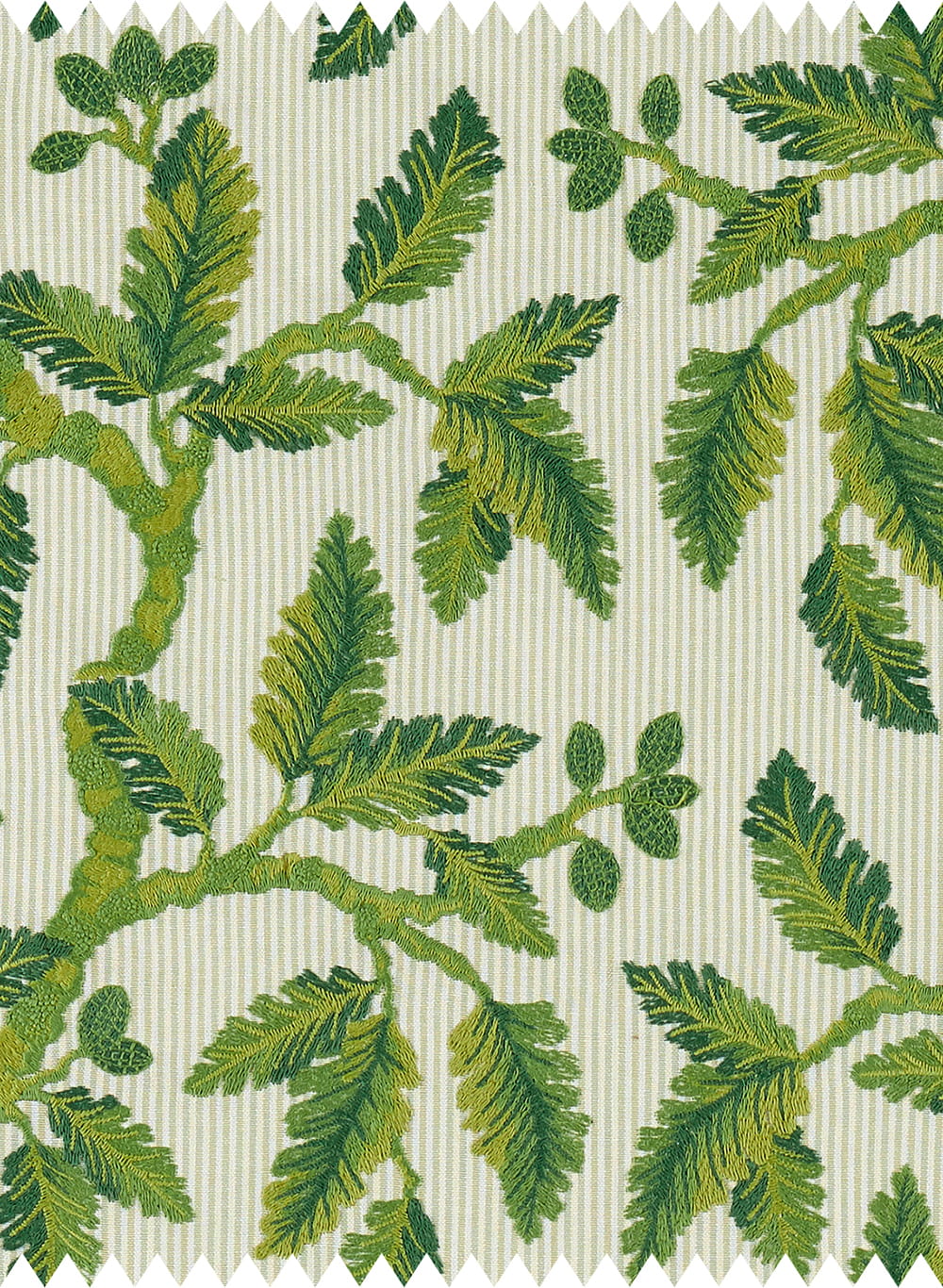 Stoff Oaknut Stripe - Botanical Green