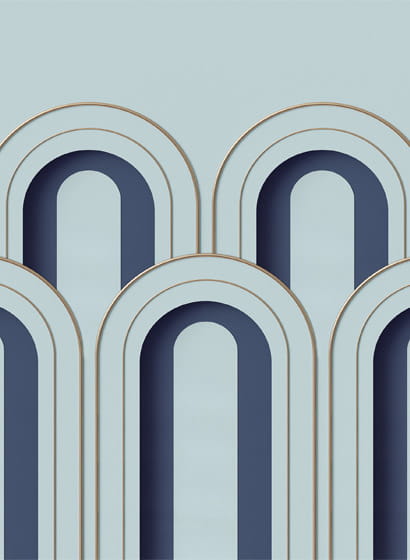 Wandbild Arch Deco - Blue