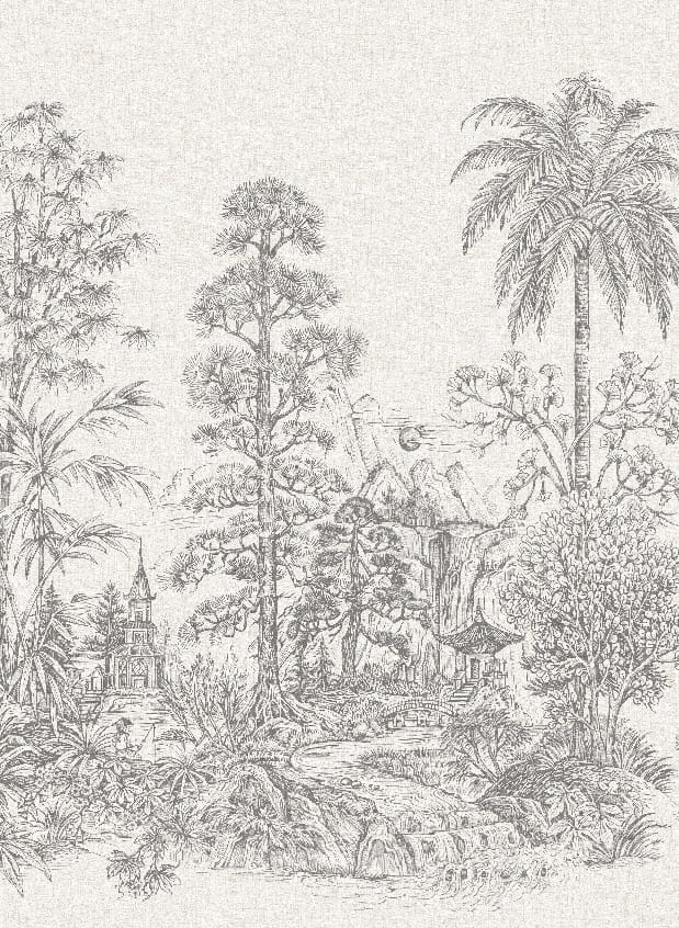 Wandbild Mandalay - White Black Panel 8