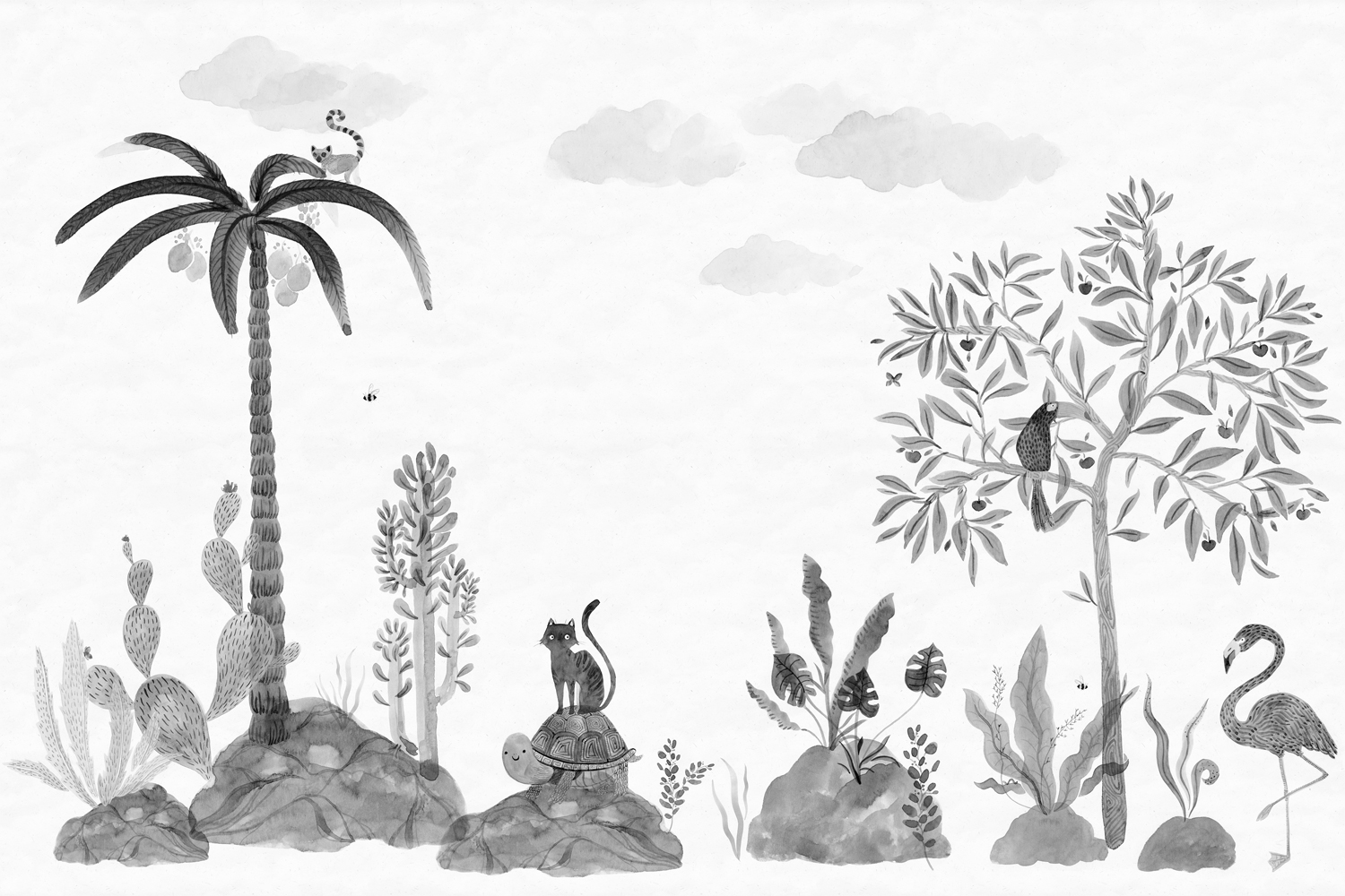 Wandbild Wilton - Graphite