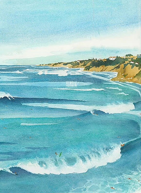 Wandbild Surf Guethary - Panel 7/8/9