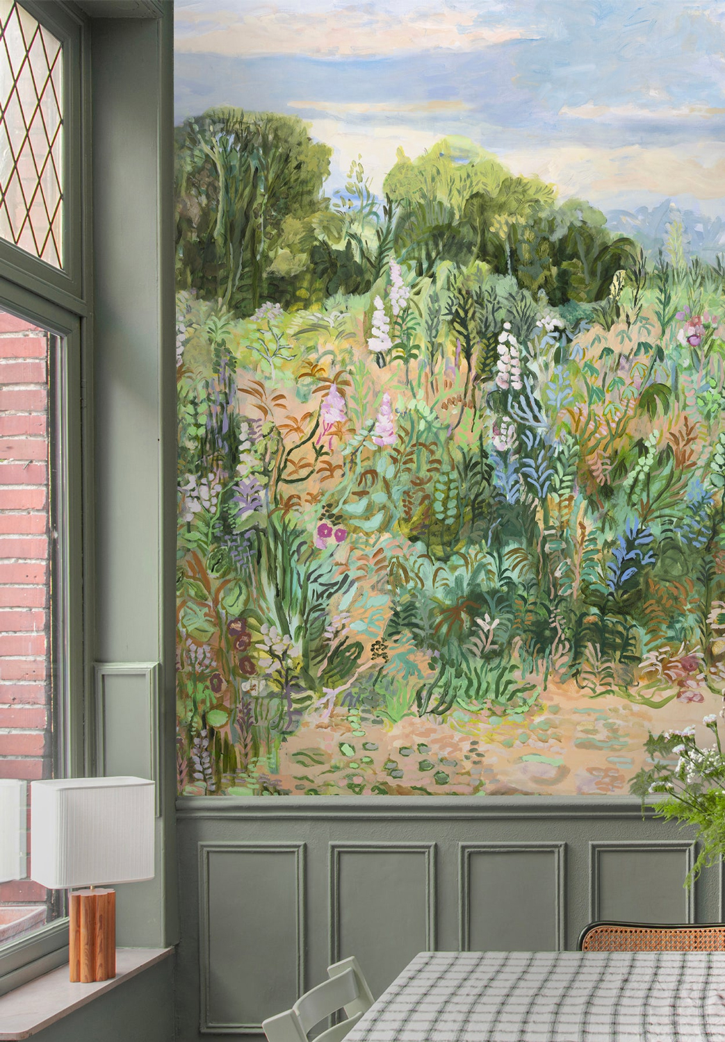 Carta da parati Roses Trémières - Panel A