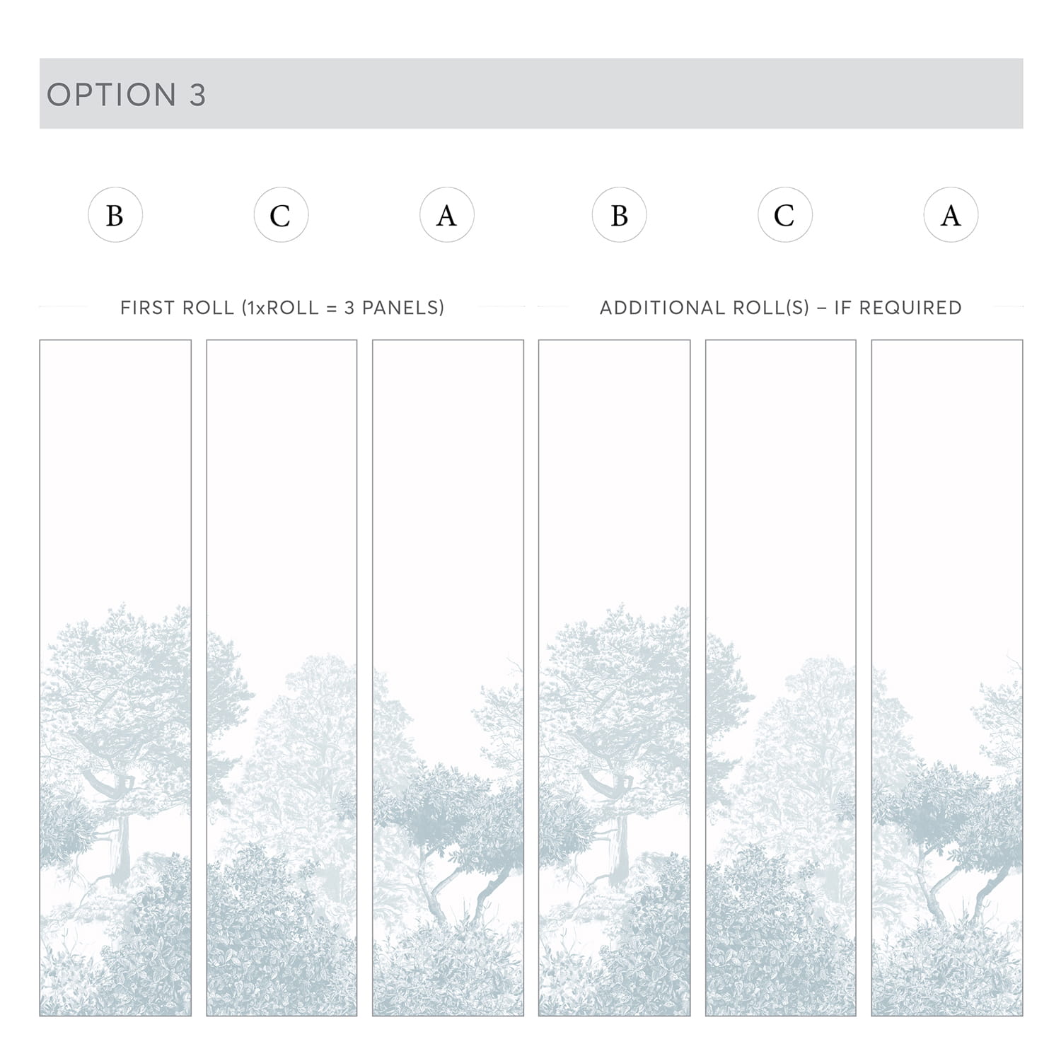 Wandbild Hua Trees - Blue