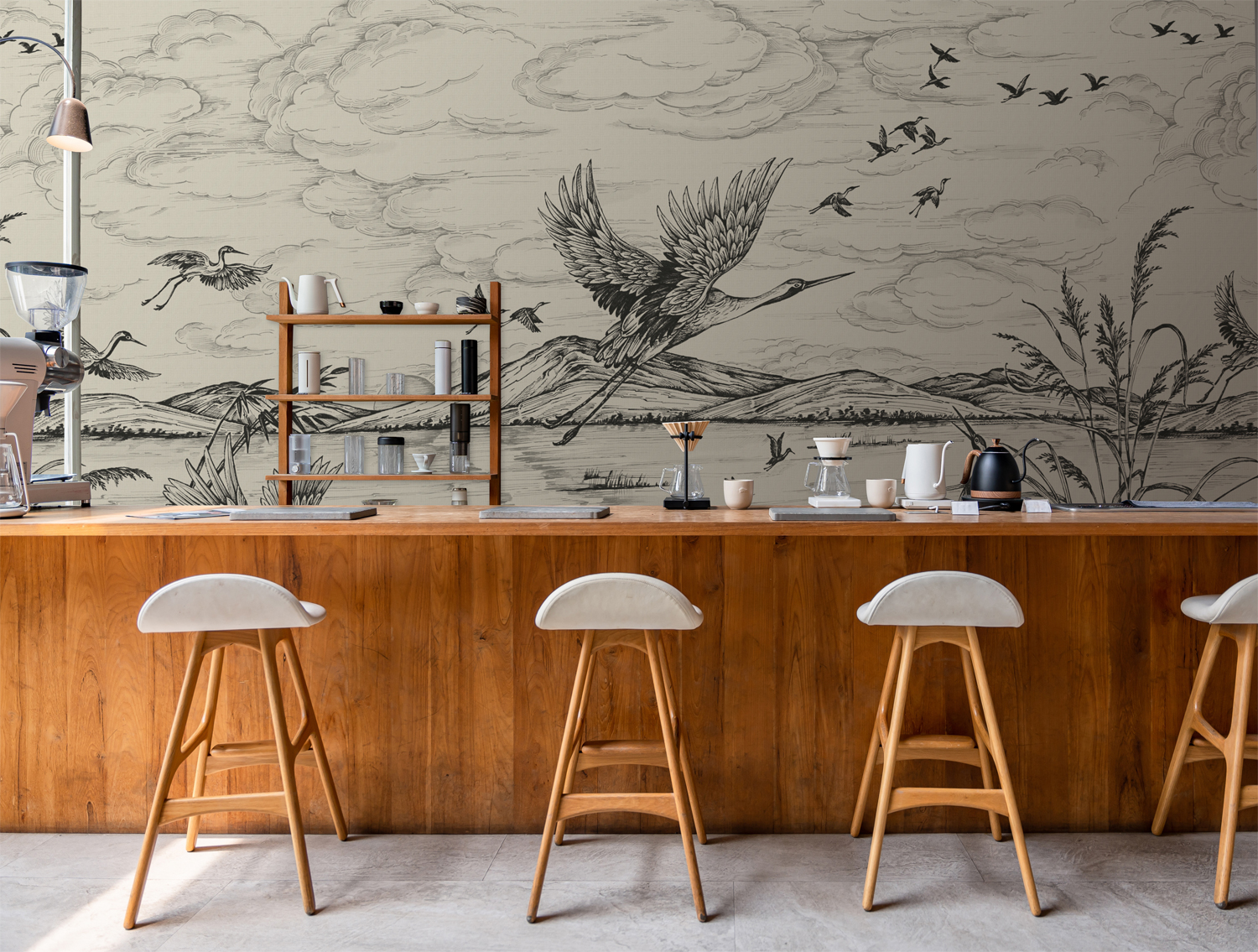 Wandbild Herons Poetry - Nacre