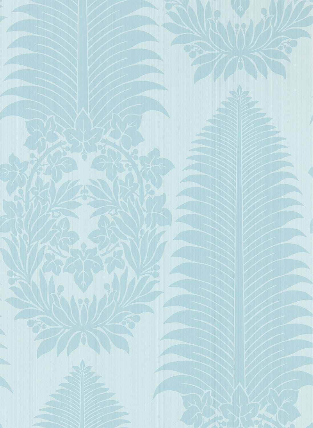 Tapete Marsdens Palm Damask - Blue/ Stone
