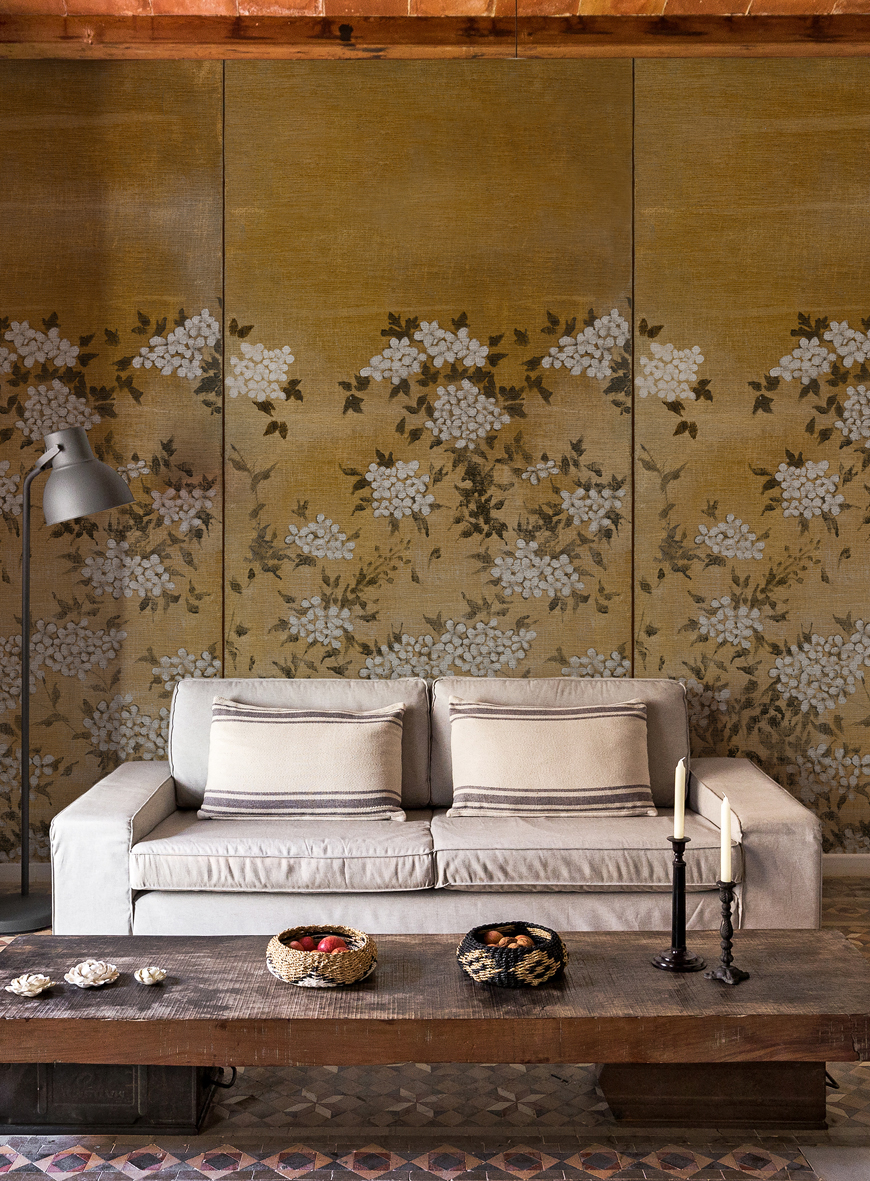 Wandbild Jute Flora - 7800993