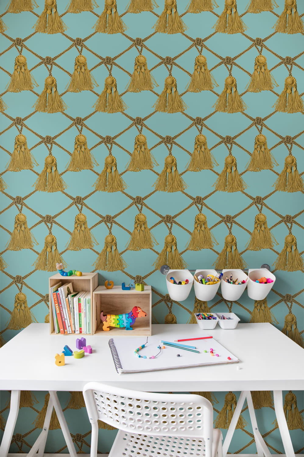 Tapete Tassels - Soft Turquoise