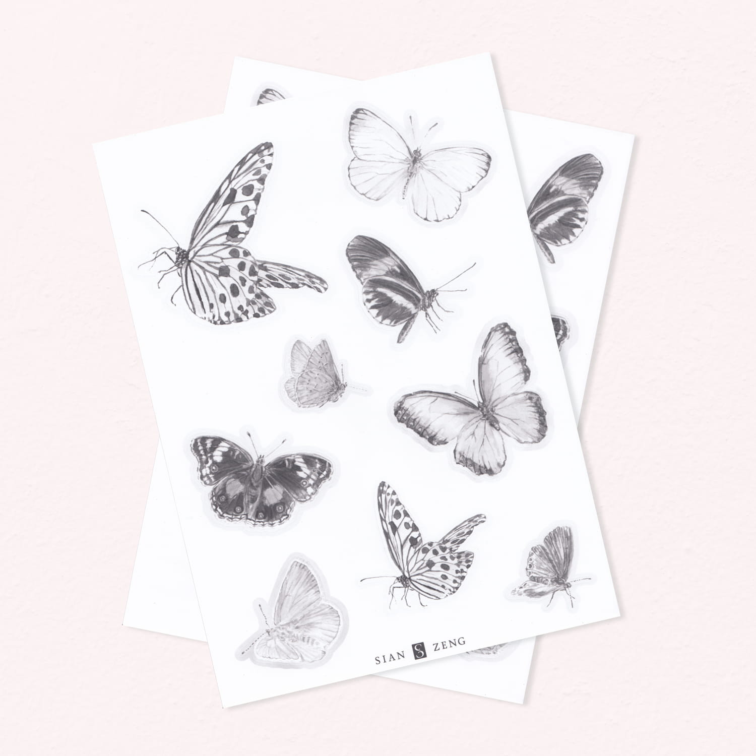 Wandsticker Butterfly - Grey