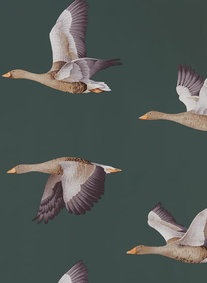 Tapete Elysian Geese - Amsterdam Green