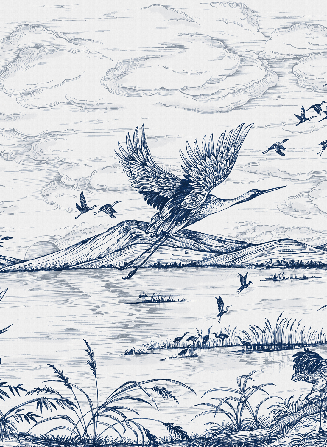 Wandbild Herons Poetry - Sapphire