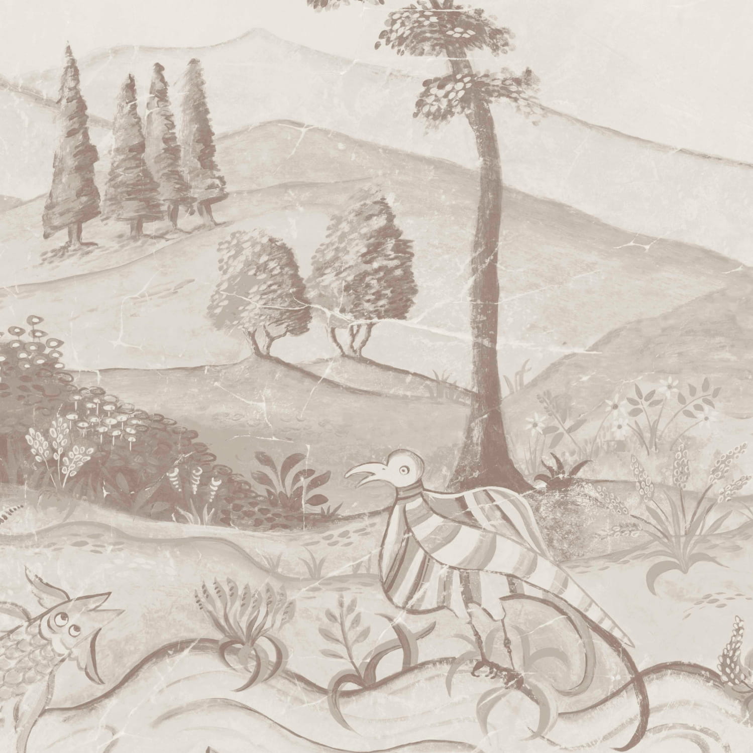 Wandbild Mythical Land - Clay