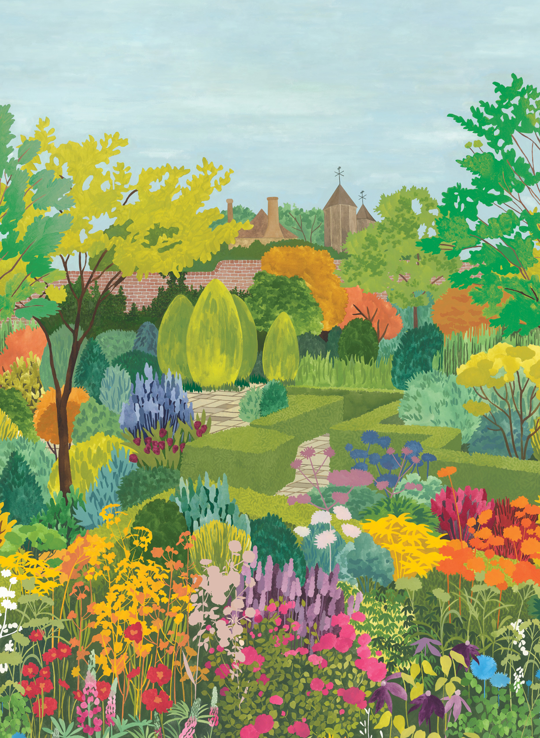 Wandbild Castle Garden - Pale Lime