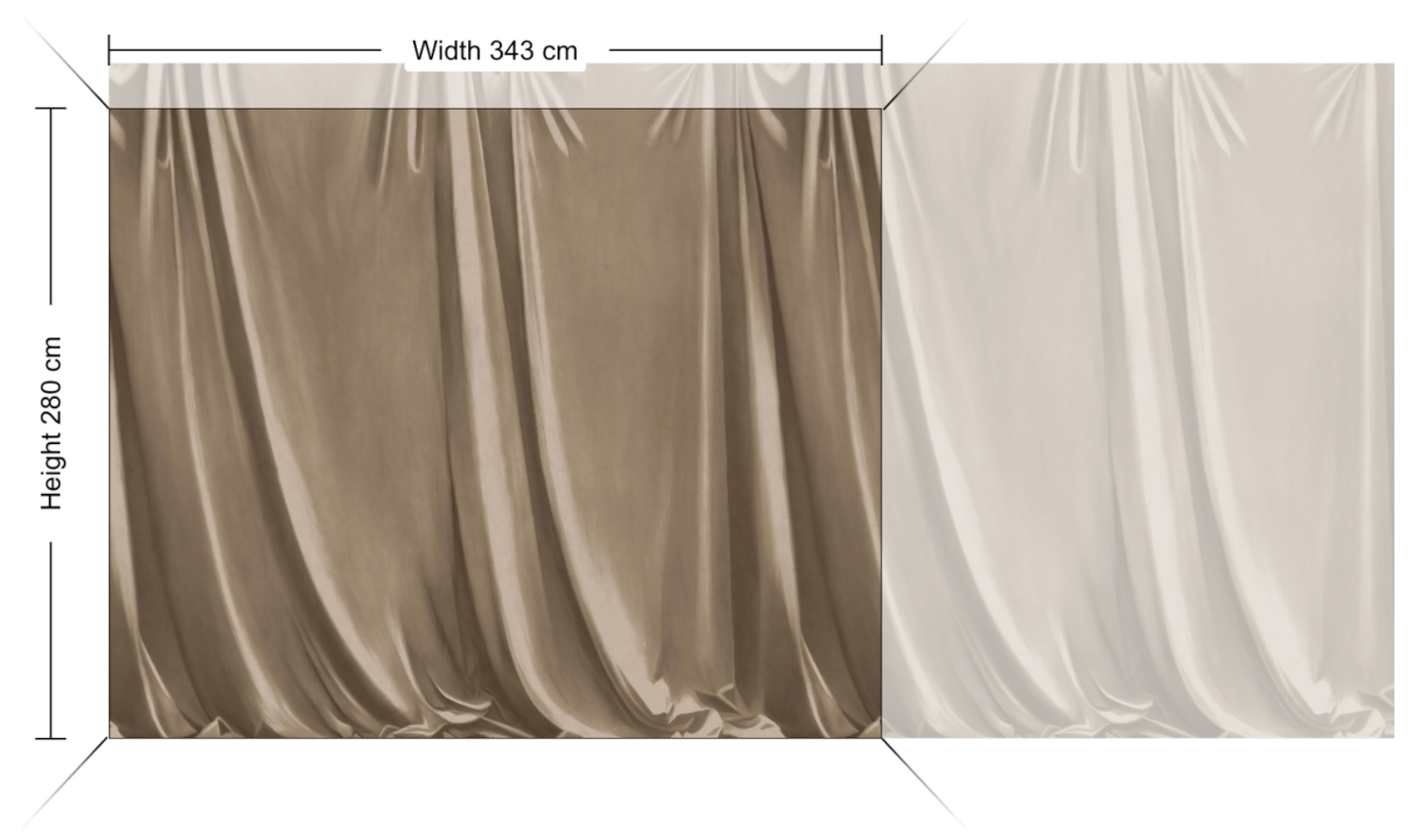Carta da parati panoramica Drape - 9886W