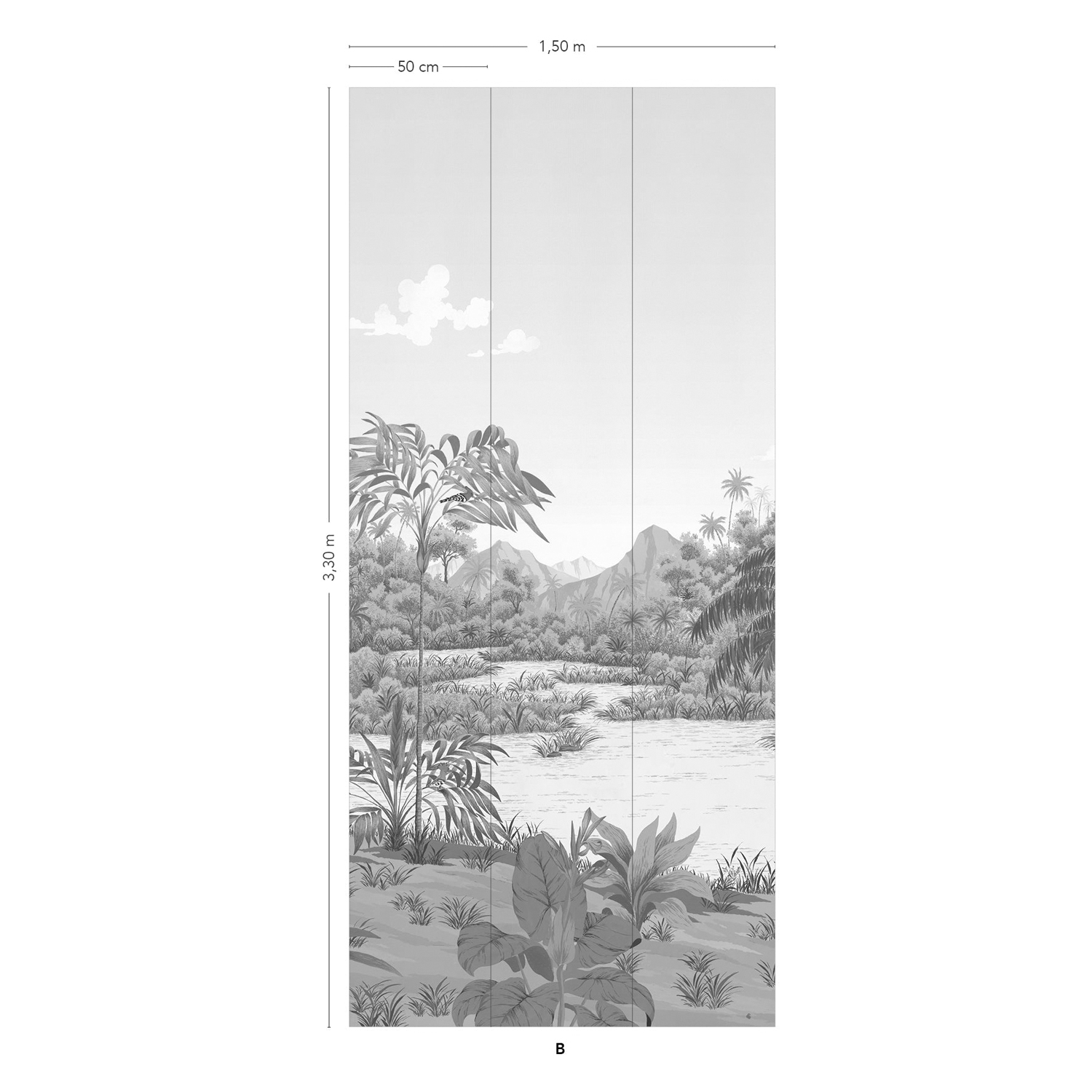 Wandbild Riviere des Parfums Gris - B 4/5/6