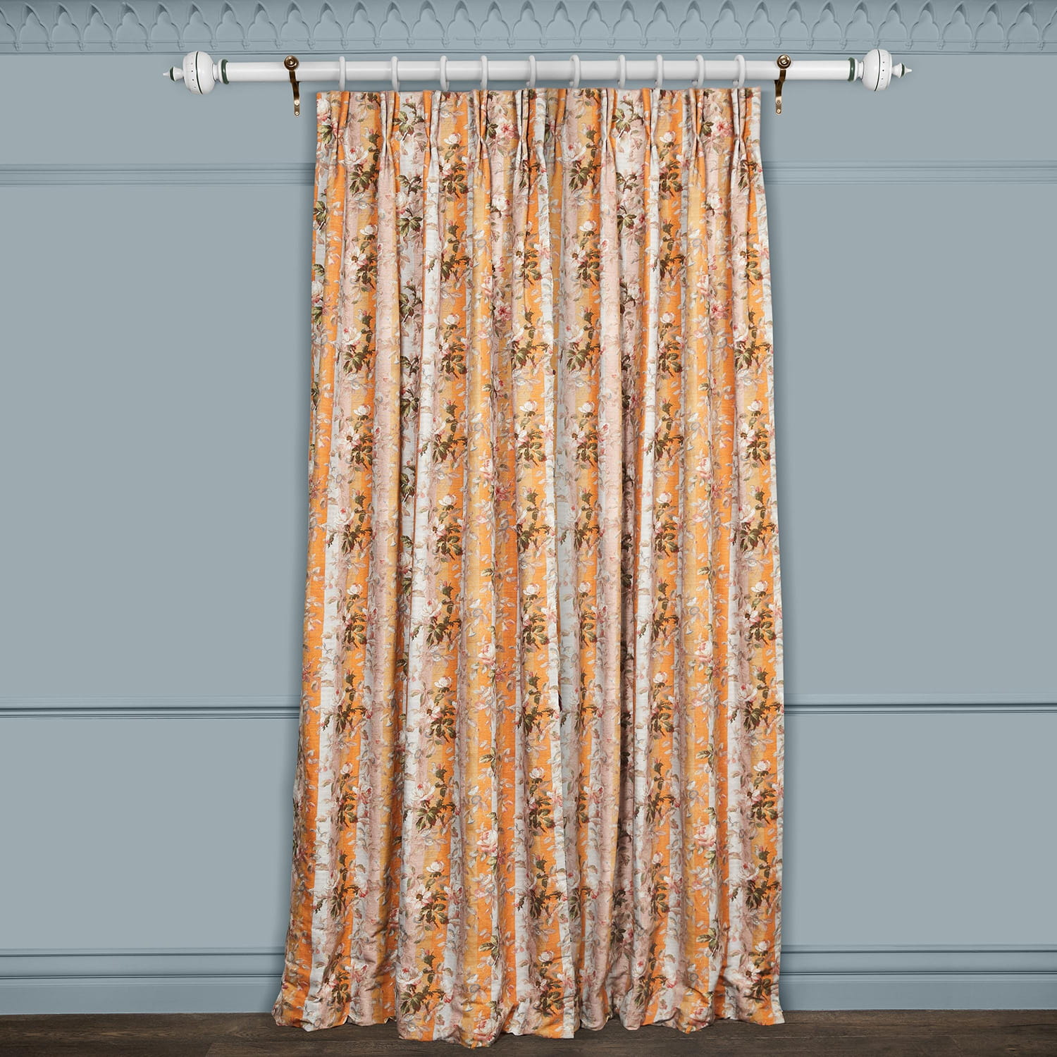 Stoff Rainbow Rose - Cotton Linen - Dusk Stripe
