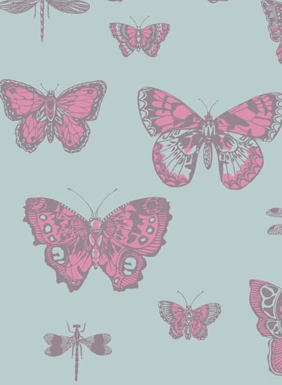 Tapete Butterflies & Dragonflies - Pink & Blue