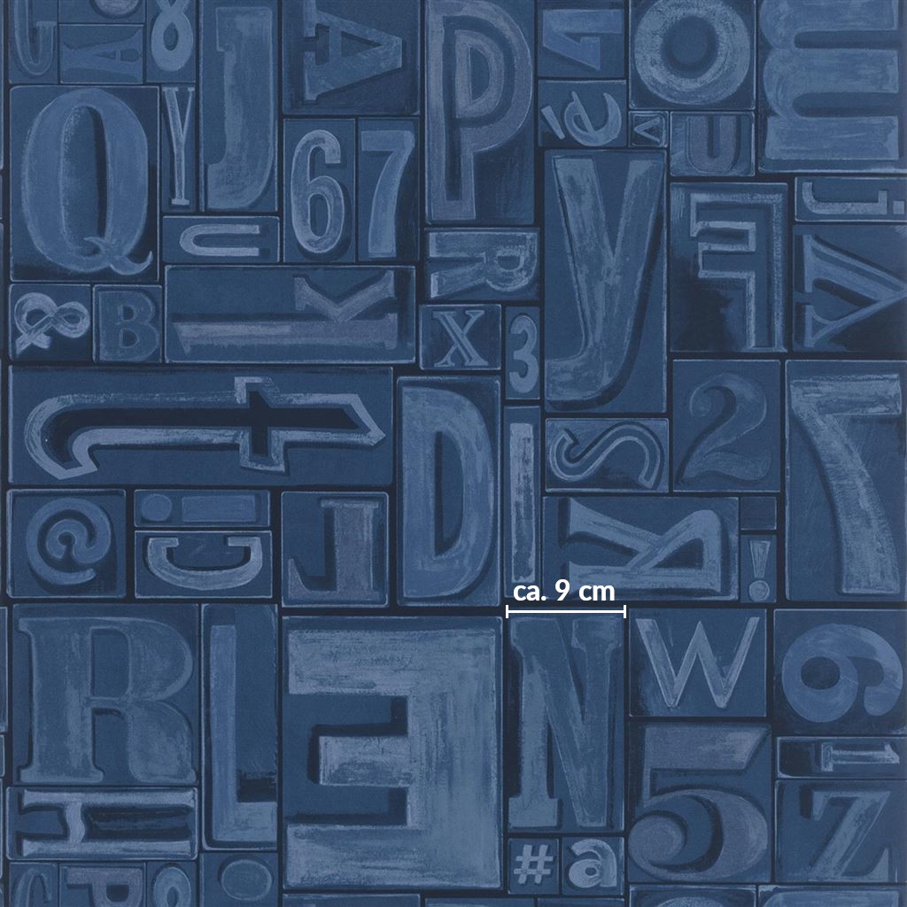 Tapete Copeley Letterpress - Ink