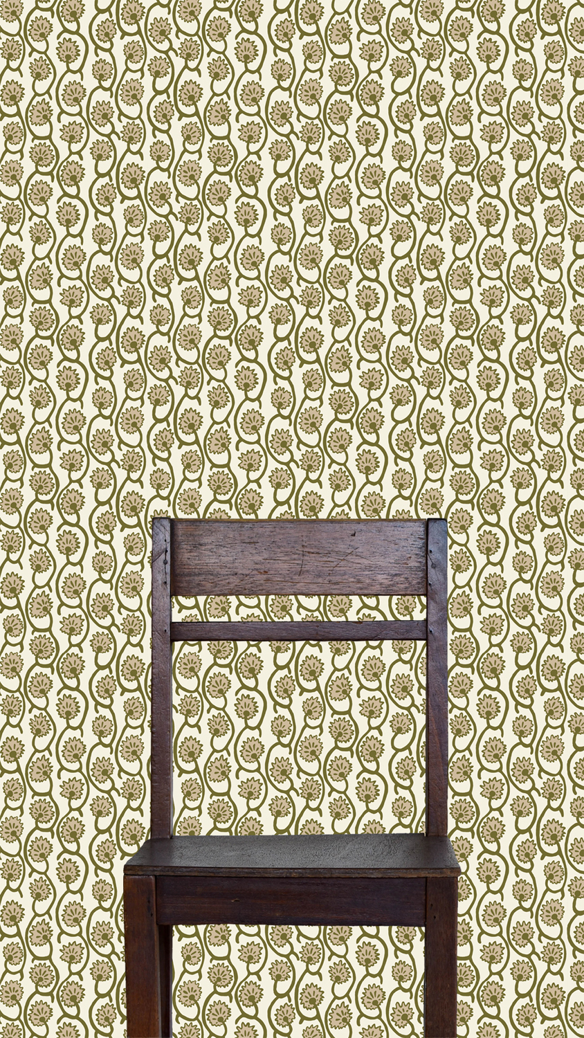 Tapete Geranium Stripe - Trixie/ Cromwell Stone/ Ruscombe White